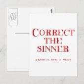 Korrigieren Sie den Sinner Postkarte (Vorne/Hinten)