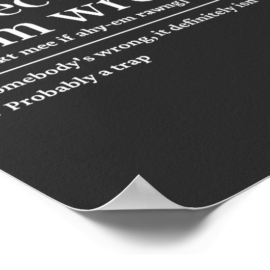 Korrigieren Sie mich, wenn ich mich irre Poster (Ecke)