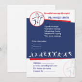 Korrigierende Massage Flyer Vorlage (Vorne/Hinten)
