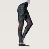 Korrodierter oder zerstörter dunkelfarbiger Schwam Leggings (Rechts)