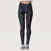 Korrodierter oder zerstörter dunkelfarbiger Schwam Leggings (Vorderseite)