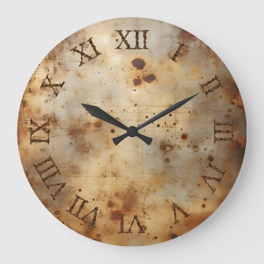 korrodierter Stahl Große Wanduhr (Vorderseite)