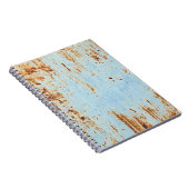 Korrodiertes Metall, Grunge Textur Hintergrund. Notizblock (Rechte Seite)