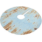 Korrodiertes Metall, Grunge Textur Hintergrund. Polyester Weihnachtsbaumdecke (Schrägansicht)