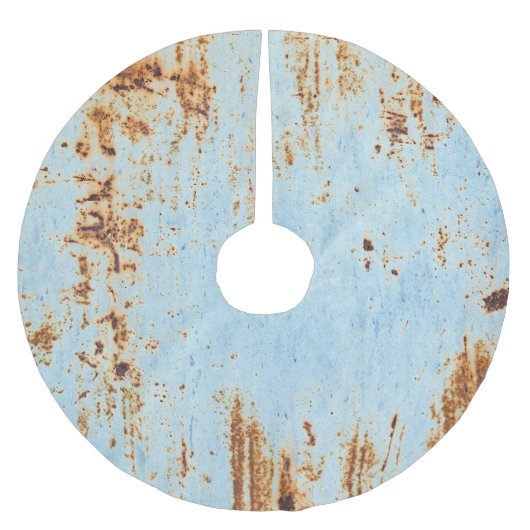 Korrodiertes Metall, Grunge Textur Hintergrund. Polyester Weihnachtsbaumdecke (Vorderseite)