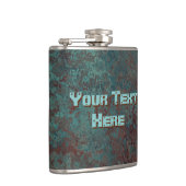 Korrosion "Kupfer" Druck Text Flassel Vinyl umhüll Flachmann (Rechts)