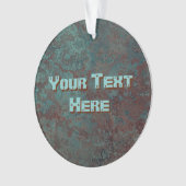 Korrosion "Kupfer", Print-Acryl rund Ornament (Vorderseite)