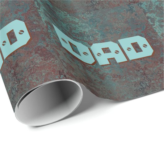 Korrosion Papier mit gefliestem VATER aus Kupfer Geschenkpapier (Rolleneckpunkt)