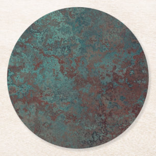 Korrosion PapierUntersetzer "des kupfernen" Runder Pappuntersetzer