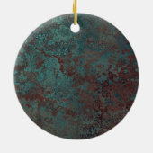 Korrosionsdruckornament "Kupfer" rund Keramikornament (Hinten)