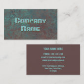 Korrosionsformular für "Kupfer"-Visitenkarten Visitenkarte (Vorne/Hinten)