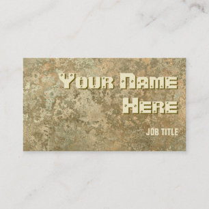 Korrosionsgelber Druck auf Visitenkarten Visitenkarte
