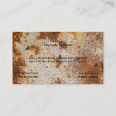 Korrosionsgepresstes Metall, Textur nach Maß Visitenkarte (Rückseite)