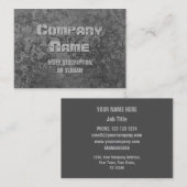 Korrosionsgraue Druckschrift 'description' chubby Visitenkarte (Vorne/Hinten)