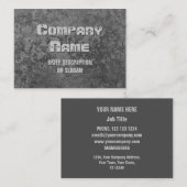 Korrosionsgraue Druckschrift 'description' chubby Visitenkarte (Vorne/Hinten)