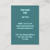 Korrosionsgrüne Drucksenkrinne Visitenkarte (Rückseite)