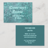 Korrosionsgrüner Druck 'description' chubby Visitenkarte (Vorne/Hinten)