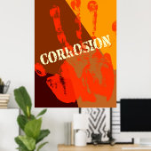 Korrosionslustig abstrakt poster (Heimbüro)