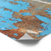 Korrosionsmetall1617 BLAU-RUSTTEXTURES-METALS-SHIN Poster (Ecke)