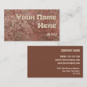 Korrosionsroter Druck auf Visitenkarten Visitenkarte (Vorne/Hinten)