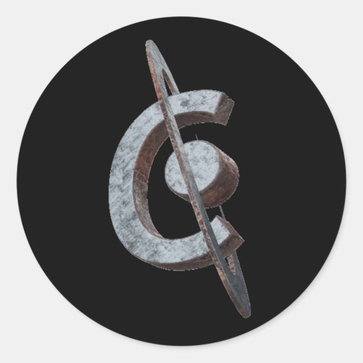 Korrosionsschutz Runder Aufkleber (Vorderseite)