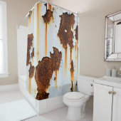 Korrosionsweiße Roststreifen Duschvorhang (Beispiel)