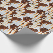 Korrosionsweiße Roststreifen Geschenkpapier (Ecke)