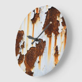 Korrosionsweiße Roststreifen Große Wanduhr (Winkel)