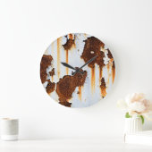 Korrosionsweiße Roststreifen Große Wanduhr (Zuhause)