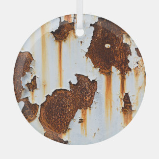 Korrosionsweiße Roststreifen Ornament Aus Glas