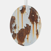 Korrosionsweiße Roststreifen Ornament Aus Glas (Vorderseite Rechts)