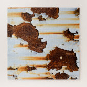 Korrosionsweiße Roststreifen Puzzle (Horizontal)