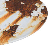 Korrosionsweiße Roststreifen Schneidebrett (Ecke)