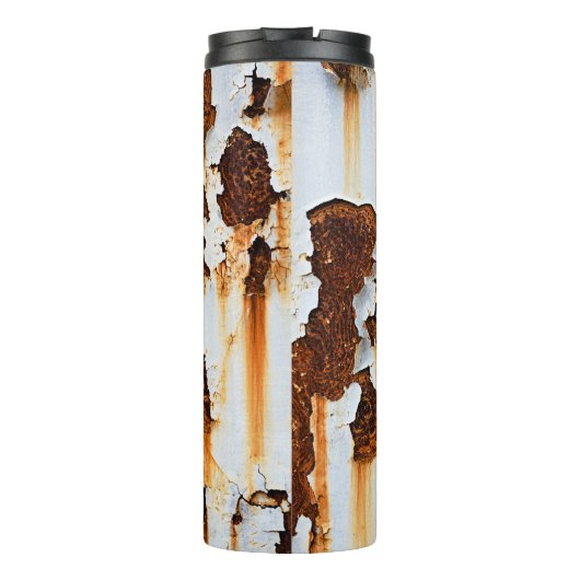 Korrosionsweiße Roststreifen Thermosbecher (Rückseite)