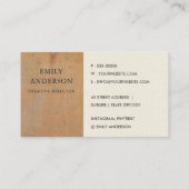 KORROSIVE GRUNGE ORANGE METAL TEXTURED VISITENKARTE (Rückseite)