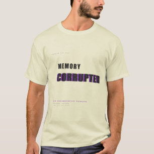 Korrputierte Speicher-Tech-Typografie-Design T-Shirt