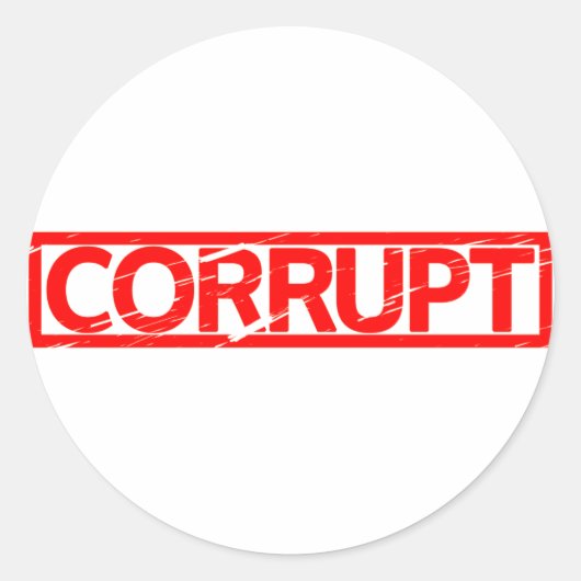 korrupte Briefmarke Runder Aufkleber (Vorderseite)