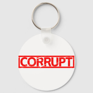 korrupte Briefmarke Schlüsselanhänger