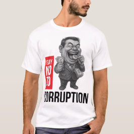 Korruptionsbekämpfung | Karikatur Kunst T-Shirt