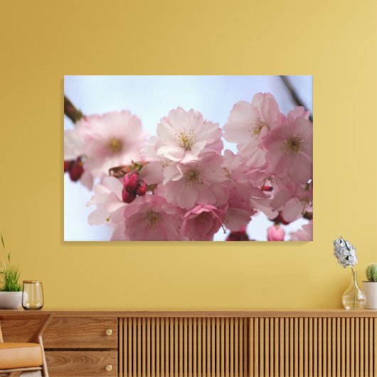 Körsbärsblommor - Canvas Leinwanddruck (Insitu (Wohnzimmer))
