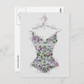 Korsett auf einer Gefahr Postkarte (Vorne/Hinten)