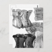 Korsetts und mehr Korsetts Postkarte (Vorne/Hinten)