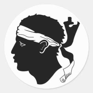 Korsika-Aufkleber Runder Aufkleber