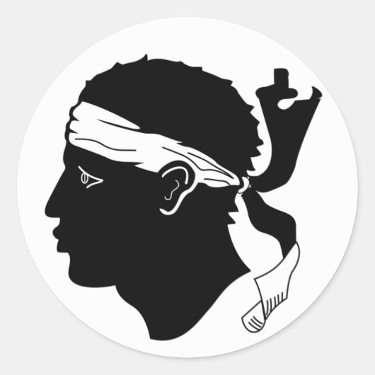 Korsika-Aufkleber Runder Aufkleber (Vorderseite)