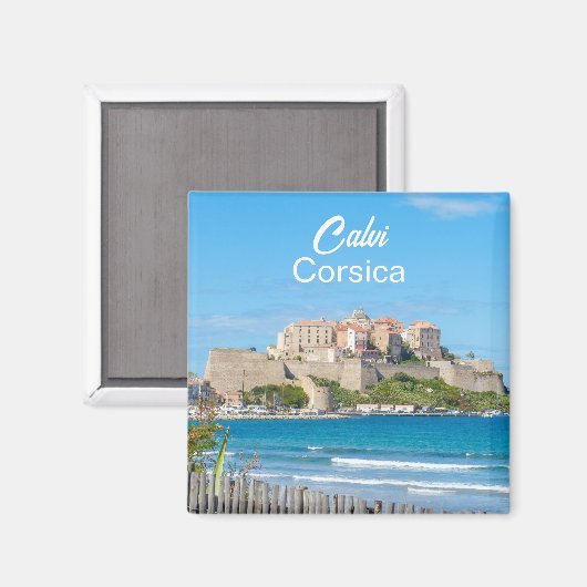 Korsika Calvi Citadel Magnet (Vorderseite/Rückseite)