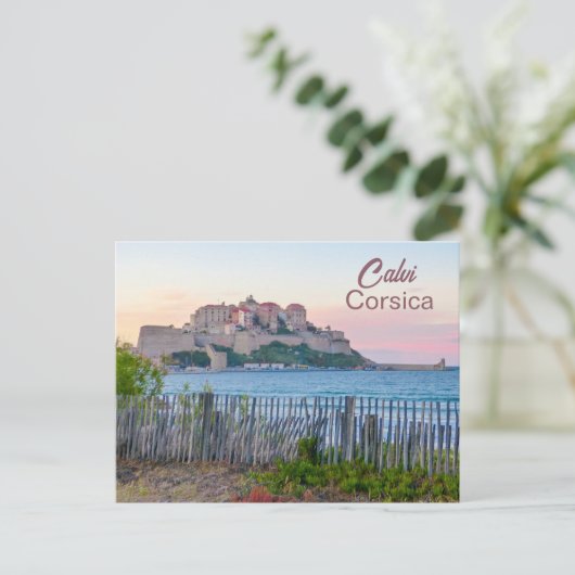 Korsika Calvi Sunset Postkarte (Stehend Vorderseite)