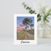Korsika Eisenbahn während Sunset Frankreich Postkarte (Stehend Vorderseite)