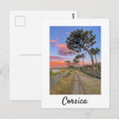 Korsika Eisenbahn während Sunset Frankreich Postkarte (Vorne/Hinten)