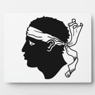 Korsika Flag Plaque Fotoplatte