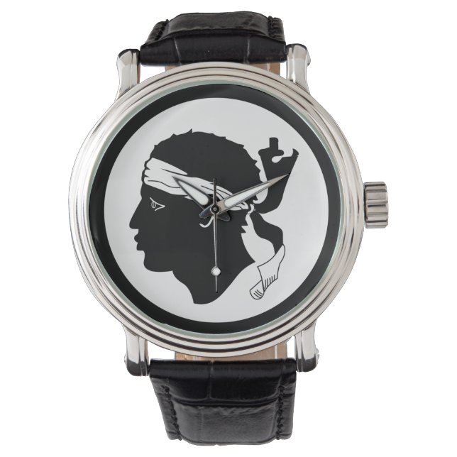 Korsika-Flagge eWatch Armbanduhr (Vorderseite)